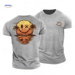 Smileywave T-Shirt mit Smiley Sonnenuntergang Druck in Grau - www.middo.de