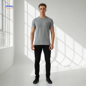 Smileywave T-Shirt in Grau – Leger und Basic für Herren | www.middo.de