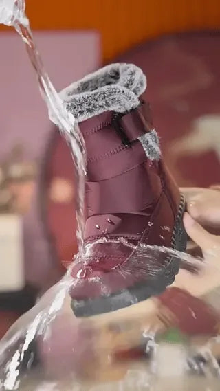 SnowLuxe Boots rot bequeme warme Winterstiefel