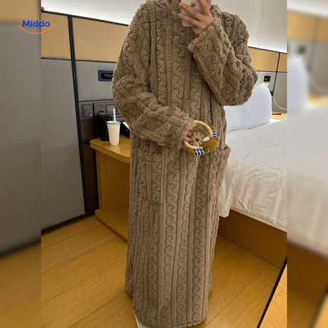 Snugglewear Decken-Kleid Braun – Weicher Fleece für Gemütlichkeit Zuhause - www.middo.de