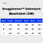Snugglewear Dekenjacke Größentabelle S M L cm Informationen www.middo.de
