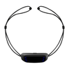 Schwarzes Anti-Schnarch-Halsband mit blauen LED-Lichtern und verstellbaren Schnüren.