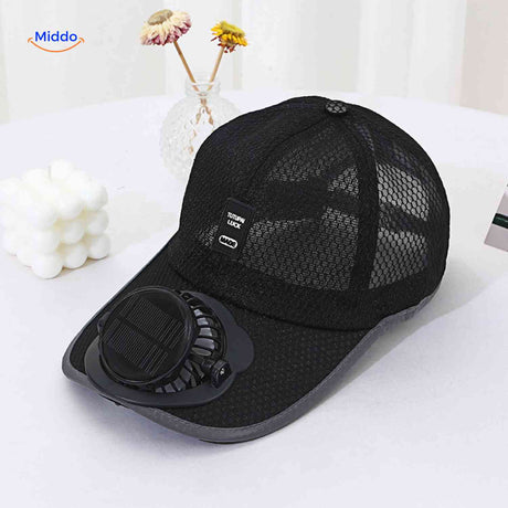 solarix cap schwarze sonnenventilator cap produktfoto www.middo.de