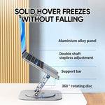 Robuste Aluminium-Laptopständer mit 360° drehbarer Platte.