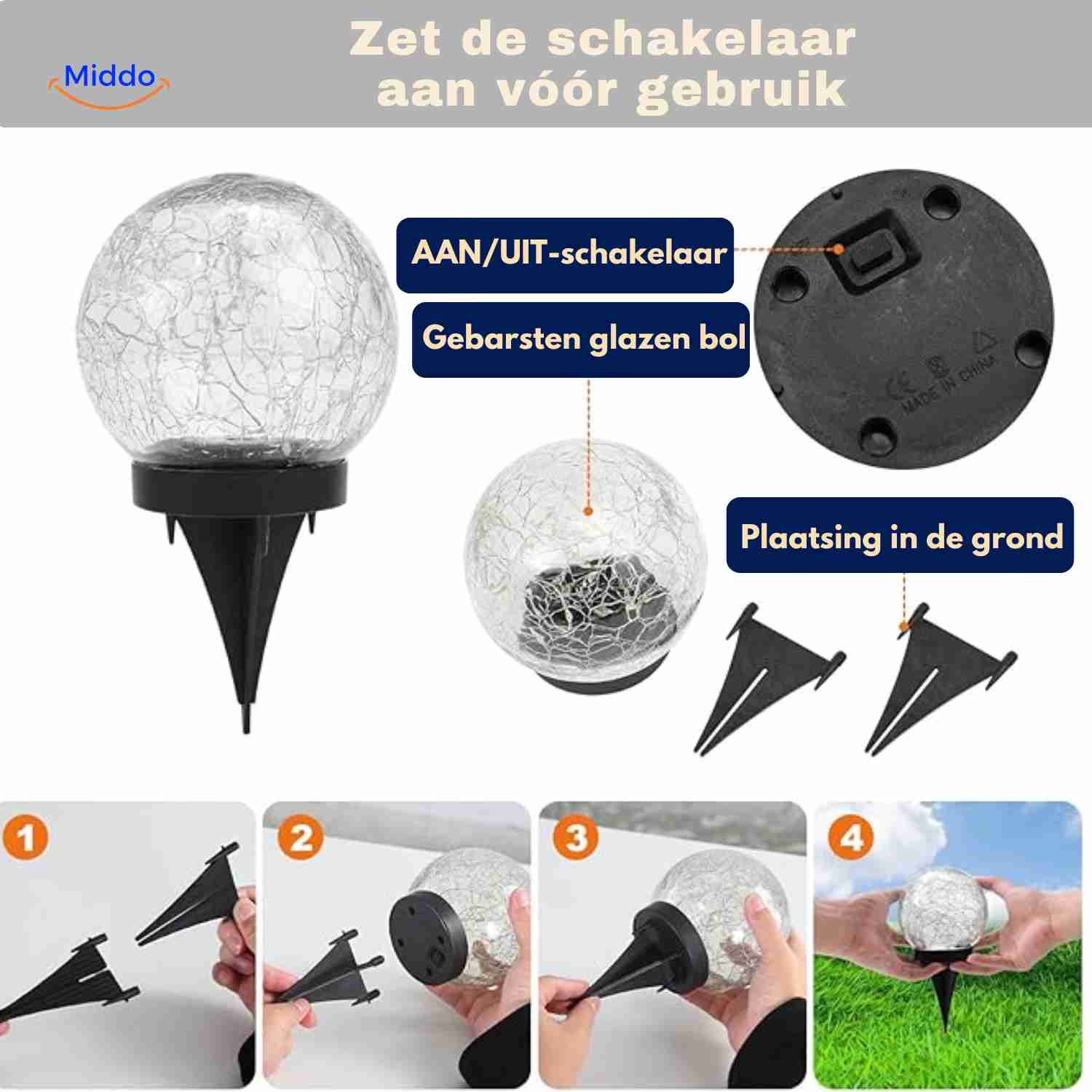solvion lampe installationsanleitung mit schritt-für-schritt-anleitung www.middo.nl
