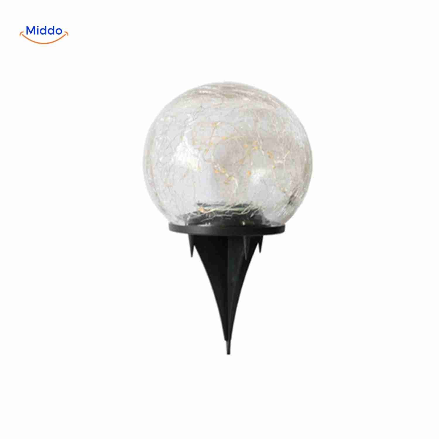 solvion Lampe Sonnenlampe mit Erdspieß für den Gartenweg www.middo.nl