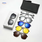 solvizo Sonnenbrille Komplettset mit Brillenfassung und fünf magnetischen Gläsern www.middo.de