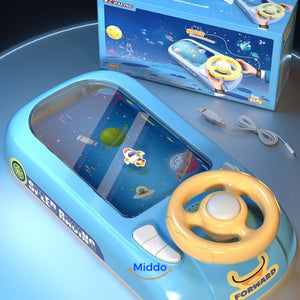 SpaceRacer™ Lenkrad-Spiel für Kinder | Wähle zwischen Raumschiff- oder Rennwagen-Simulation!
