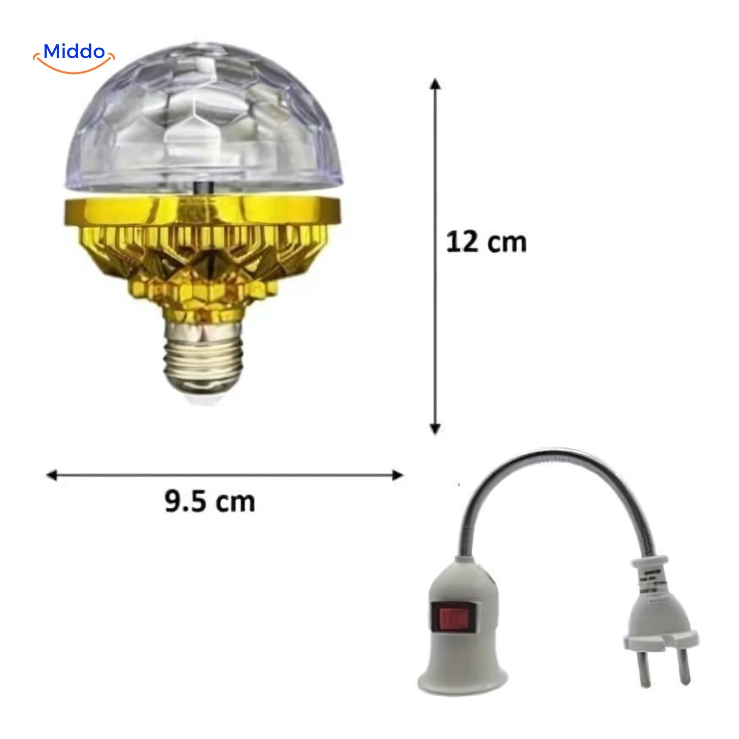 Spezifikationen für die Abmessungen der Magicball™ LED Beleuchtung