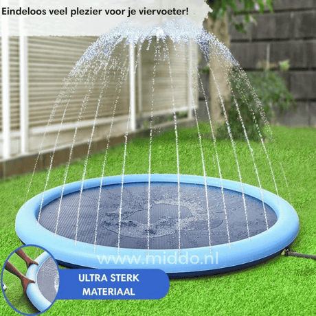 Wassermatte mit sprühenden Wasserfontänen für Haustiere