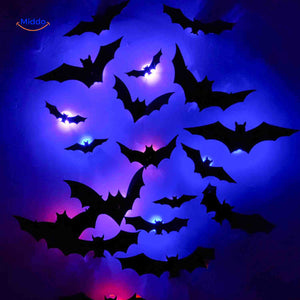 Spooklicht Lampe mit blauen LEDs – Fledermäuse für gruselige Halloween-Dekoration – www.middo.de