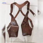 Steampunk Tote braune Ledertasche im Studio