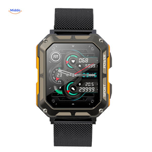 Steellink-Smartwatch, Armband milanaise orange