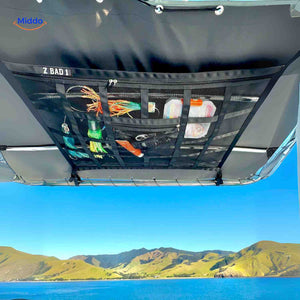 storixa netbag Boot Dachnetz mit Angelausrüstung und Stauraum
