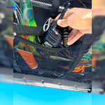 storixa netbag Dachlagerung mit Funkgerät und Zubehörtaschen www.middo.de