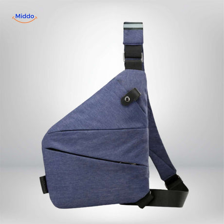 Stratos Schultertasche Blau - Nachhaltige und leichte Umhängetasche | www.middo.de