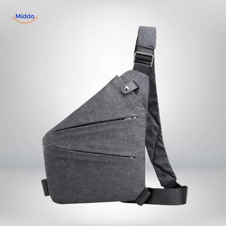 Stratos Umhängetasche Grau – Leichte Sling Bag von Middo Entdecke die Stratos Umhängetasche in elegantem Grau. Diese leichte Sling Bag vereint Stil und Funktionalität. Perfekt für unterwegs – sei es beim Stadtbummel oder beim Urlaub. Kaufe jetzt auf und erlebe den Komfort und die Vielseitigkeit!