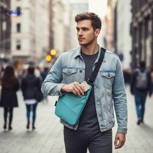 Stratos Umhängetasche für Herren – Graue Tasche für Radtouren | www.middo.de