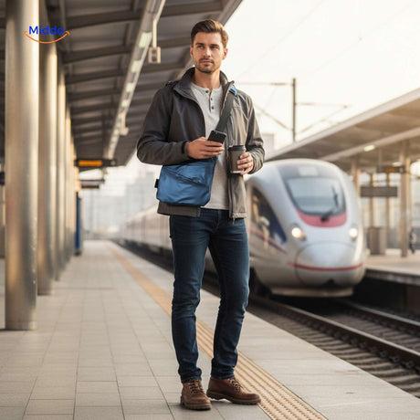 Stratos Umhängetasche Unisex Slingbag Blau für Reisende – jetzt auf www.middo.de entdecken!