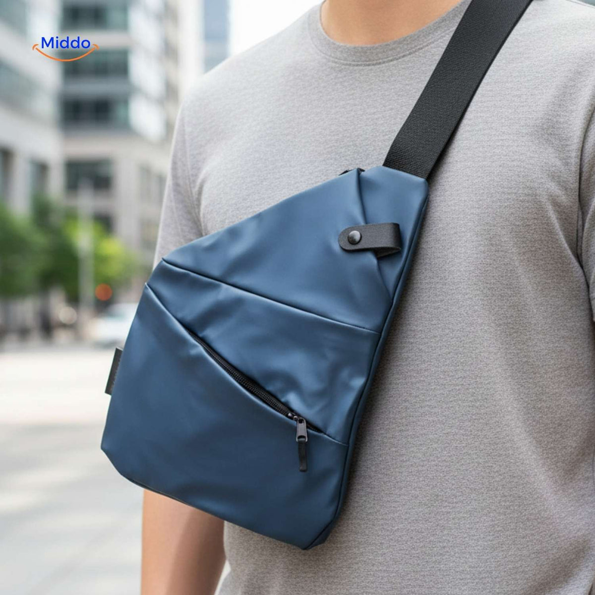 Stratos Umhängetasche Unisex Slingbag Blau Street Style | www.middo.de