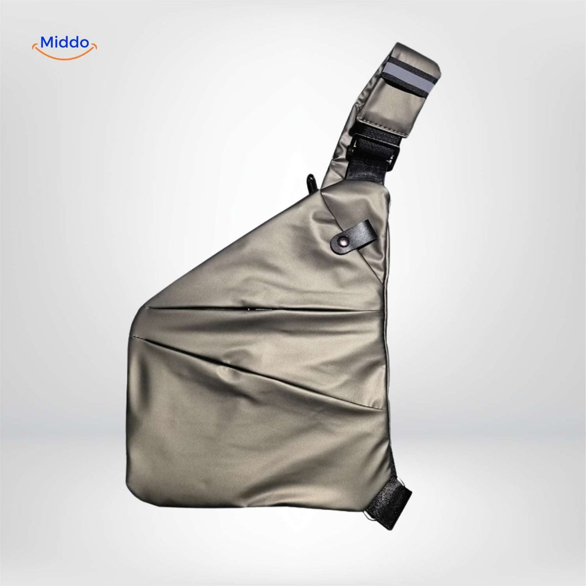Stratos Brusttasche Unisex Slingbag Olivgrün Seite www.middo.de