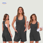 summiva jumpsuit grau casual Komfort mit Taillenband und Aufbewahrungstaschen www.middo.nl