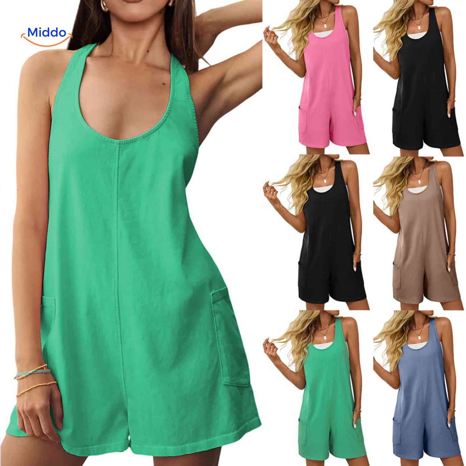 <p>Summiva Jumpsuit Rostfarbe – Trendy Sommerlook mit aufgenähten Taschen</p>
<p><a href="https://www.middo.nl">www.middo.nl</a></p>