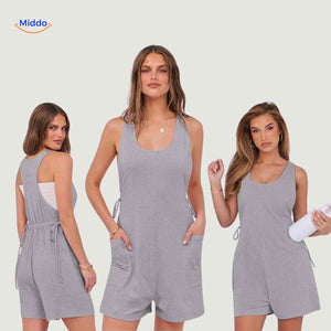 Summiva Jumpsuit Rosa - Drei Modelle mit Taillenkordel und Taschen
