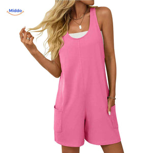 Summiva Jumpsuit Rosa Trendiger Damen Jumpsuit mit bequemem Schnitt und Taschen