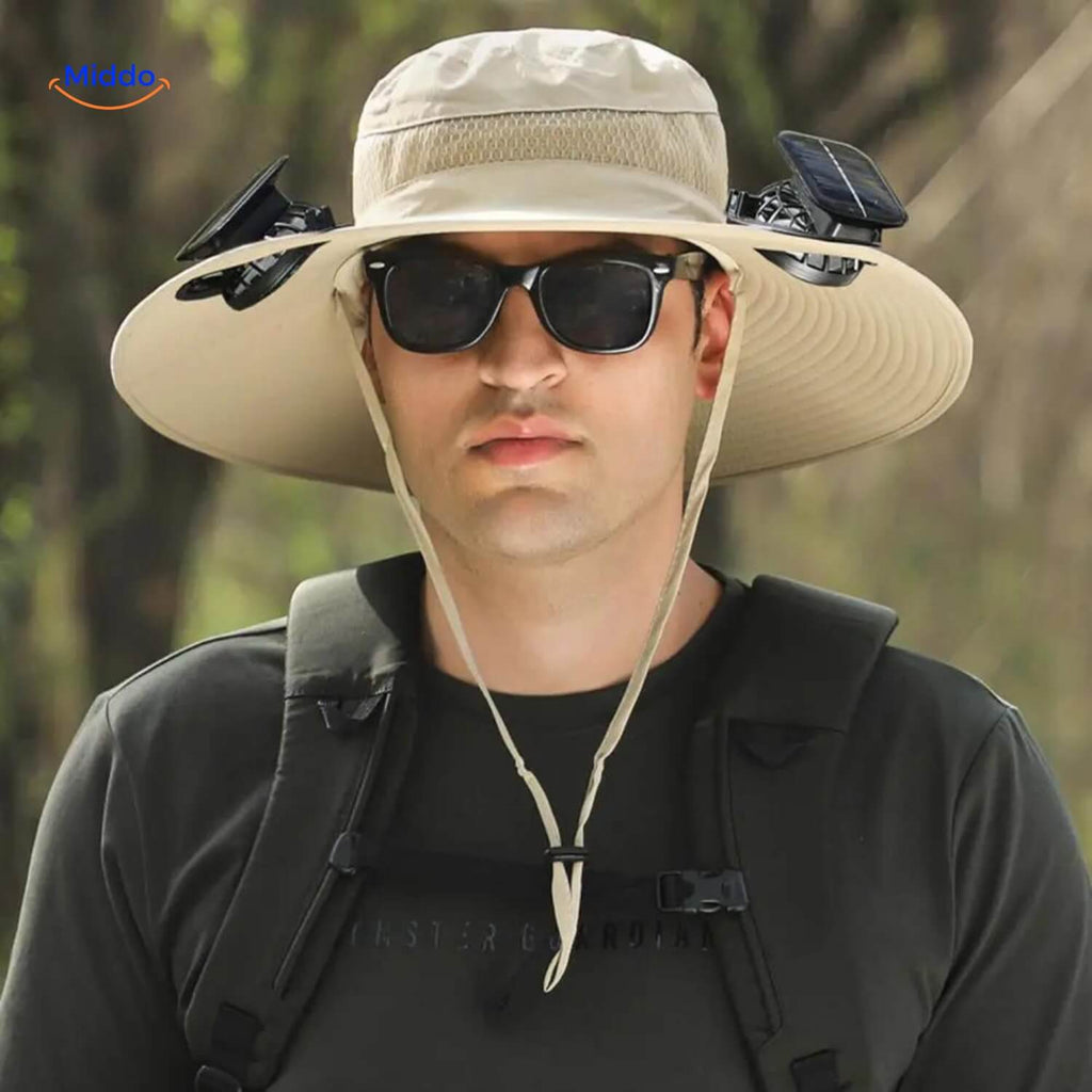 Sunbreeze™ | Solarenergie Betriebener Sonnenhut Mit Breitem Rand Und Schweißableitendem Komfort