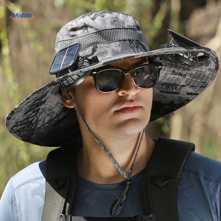 Sunbreeze™ | Solarenergie Betriebener Sonnenhut Mit Breitem Rand Und Schweißableitendem Komfort