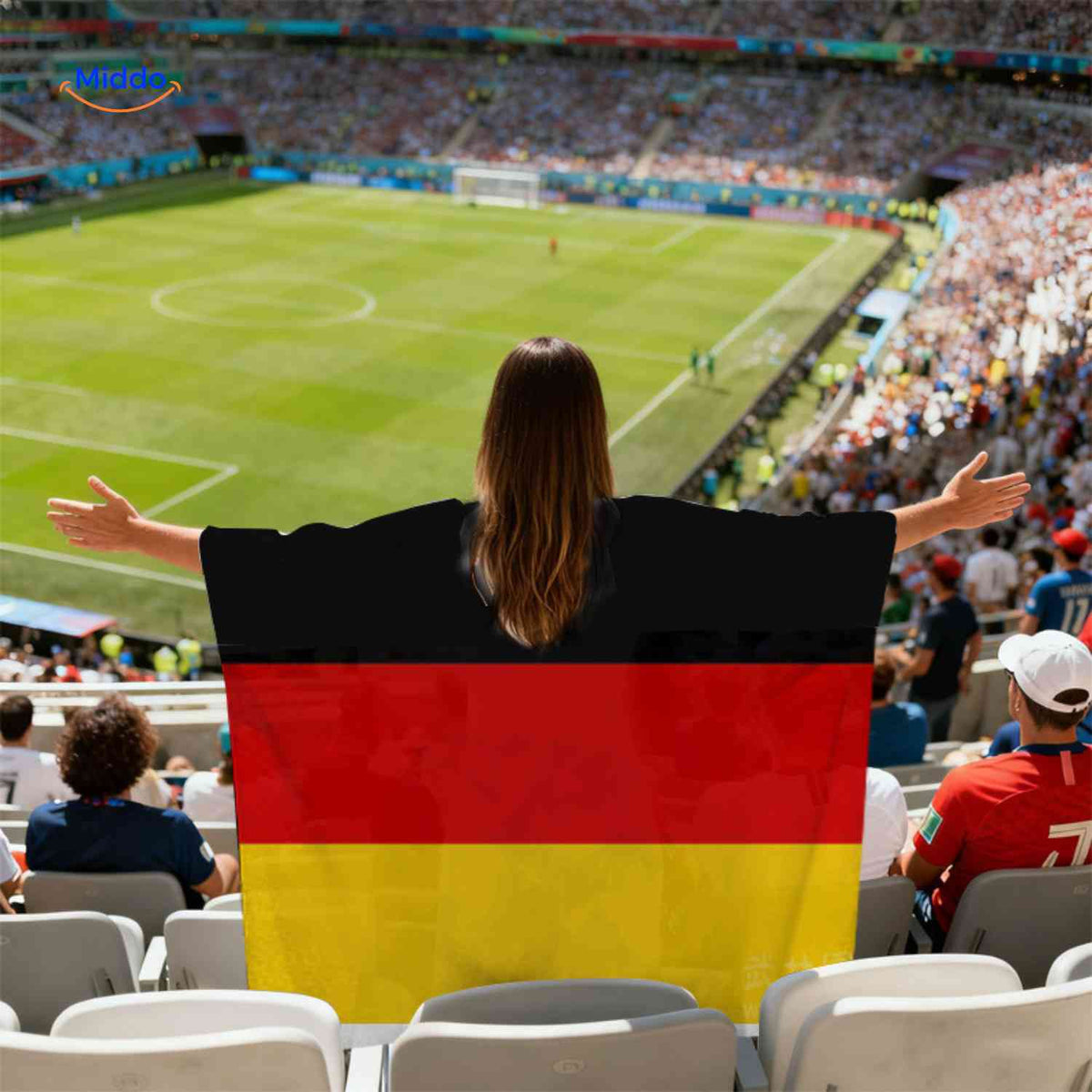 flagora Cape Deutschland FlaggenCape Stadion Fan www.middo.de