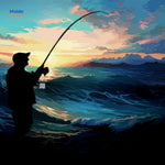 tacklebox Adventskalender Fischen Silhouette bei Sonnenuntergang www.middo.de