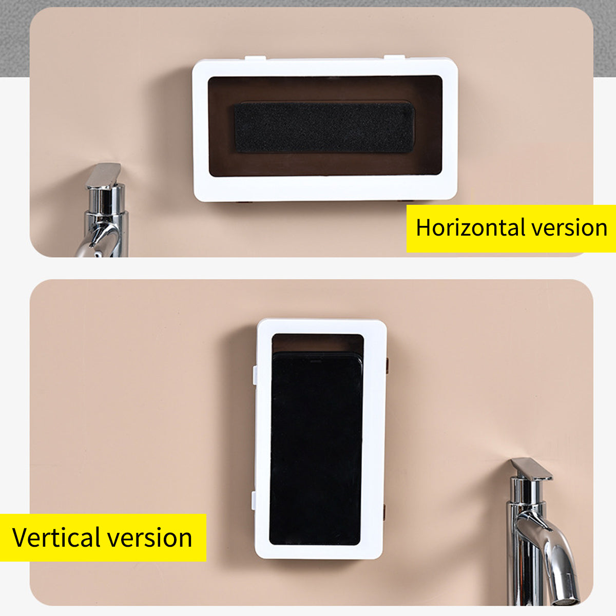 Telefonhalter horizontal und vertikal montiert