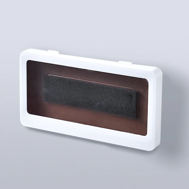 Weiße Telefonhalterung für die Wand in der Dusche