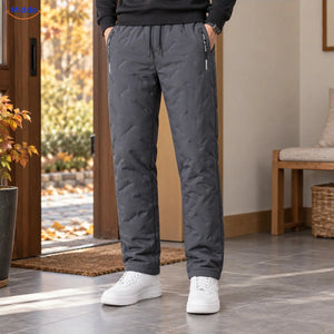 Thermoflex gefütterte Winterhose, getragen Grau mit geradem Bein