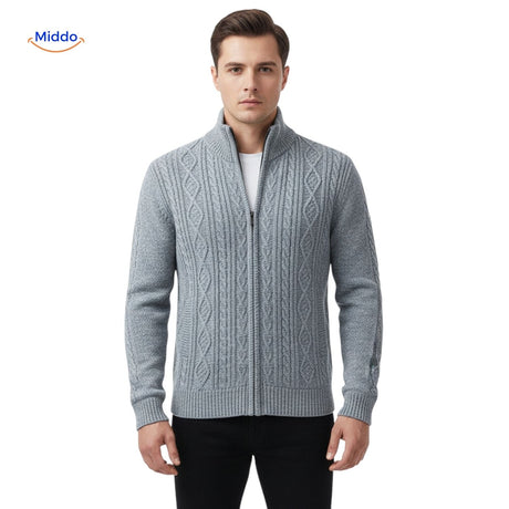 Thermoknit Weste für Herren – Vorderansicht in Grau | www.middo.de