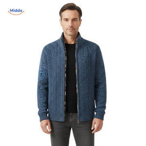 Thermoknit-Weste für Herren – Offenes Blau | www.middo.de