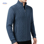Thermoknit Weste für Herren – Nahaufnahme von der Seite in Blau | www.middo.de