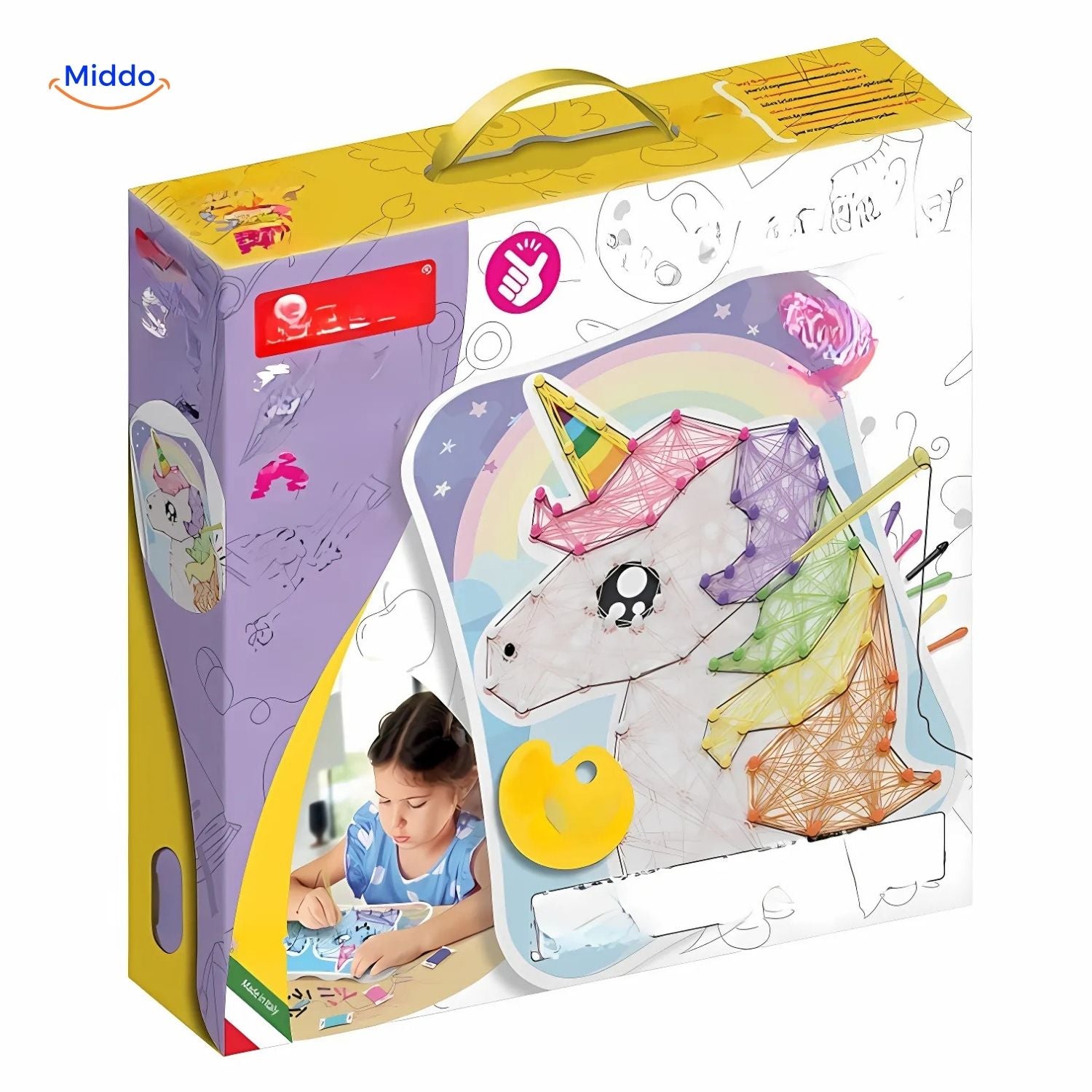 threadart edukative Faden Puzzle lustig und kreativ Middo