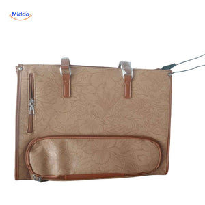 Totezia Tasche Blumenmuster beige Tragetasche mit Lunchfach