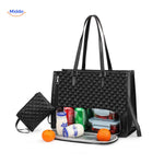 totezia tas schwarz gesteppte Kühltasche mit Lunchfach www.middo.nl