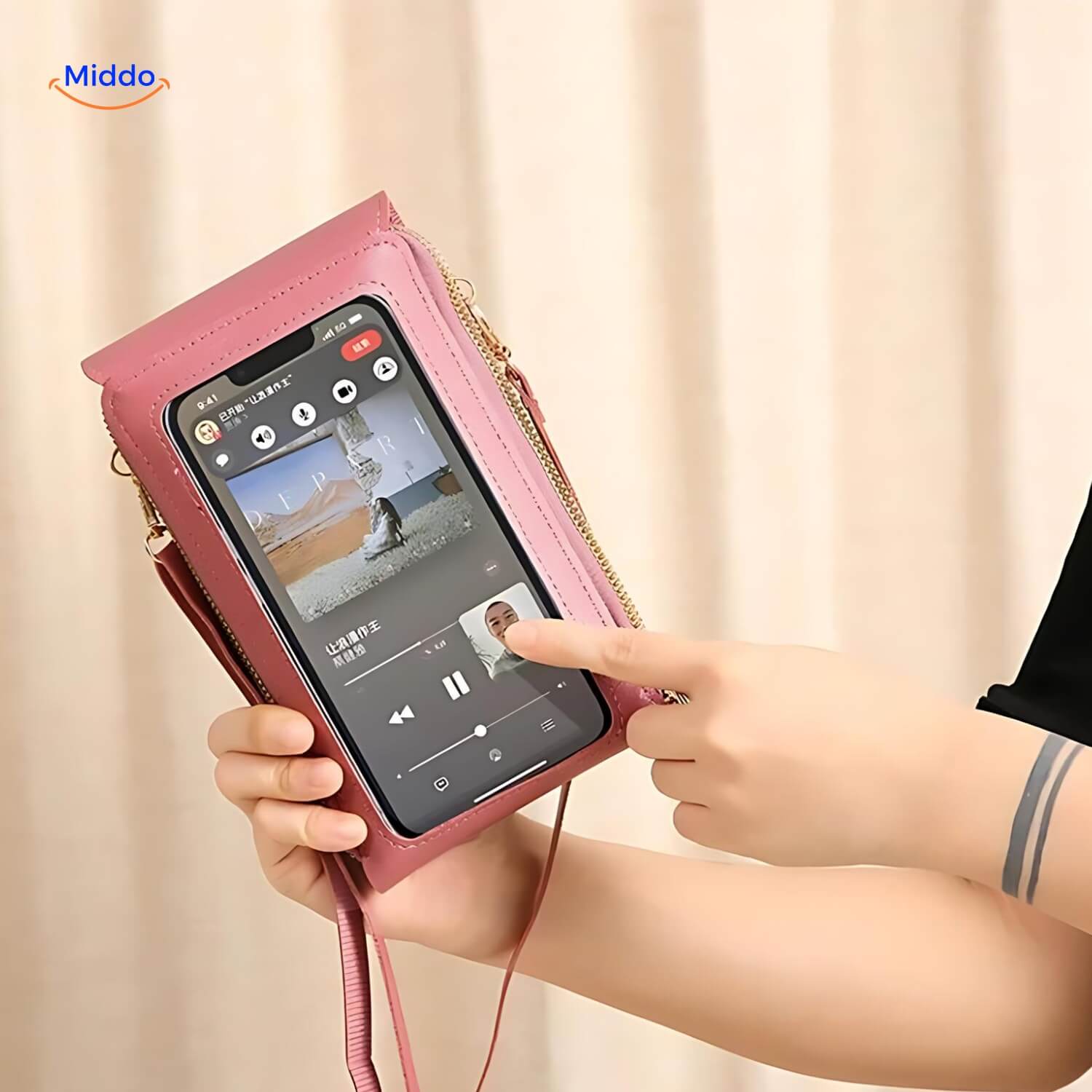 Touchscreen-Handy von Touchscreengo Schultertasche