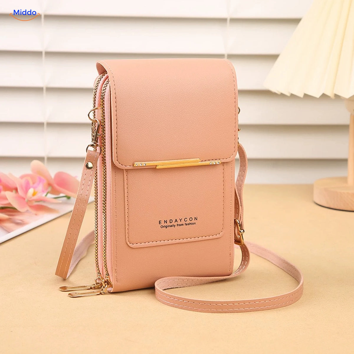 TouchScreenGo Crossbody-Handytasche, Rosa