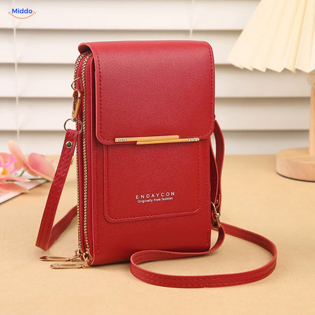 TouchScreenGo Crossbody-Handytasche, Rot