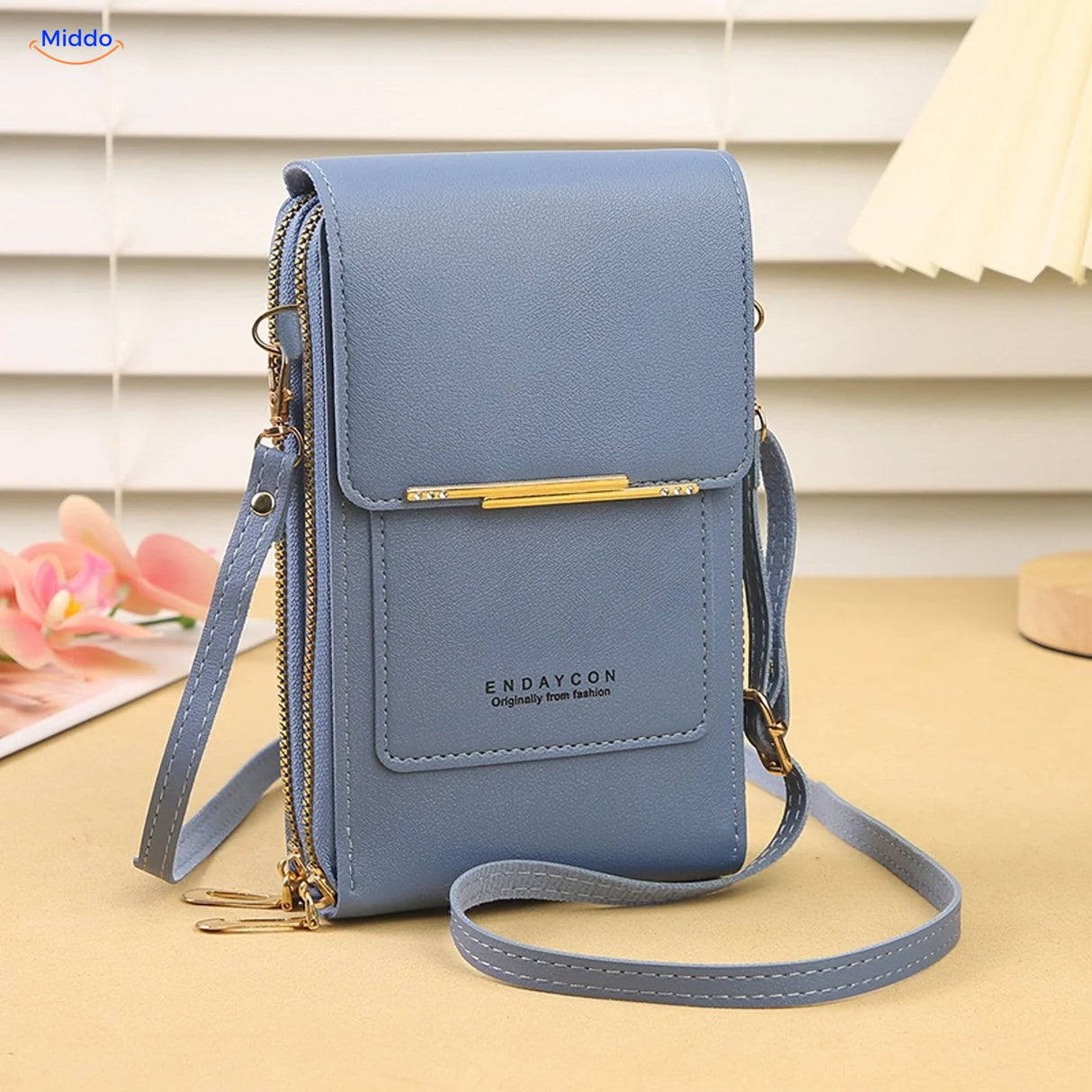 TouchScreenGo Crossbody-Handytasche, Blau
