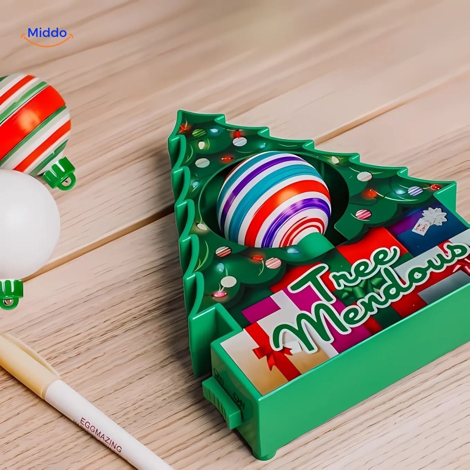 Treemendous DIY Ornamenten Set Christbaumkugel Dekoration auf Tisch Mitte