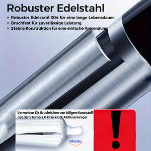 Robuste Edelstahlkonstruktion des Turbo 2.0