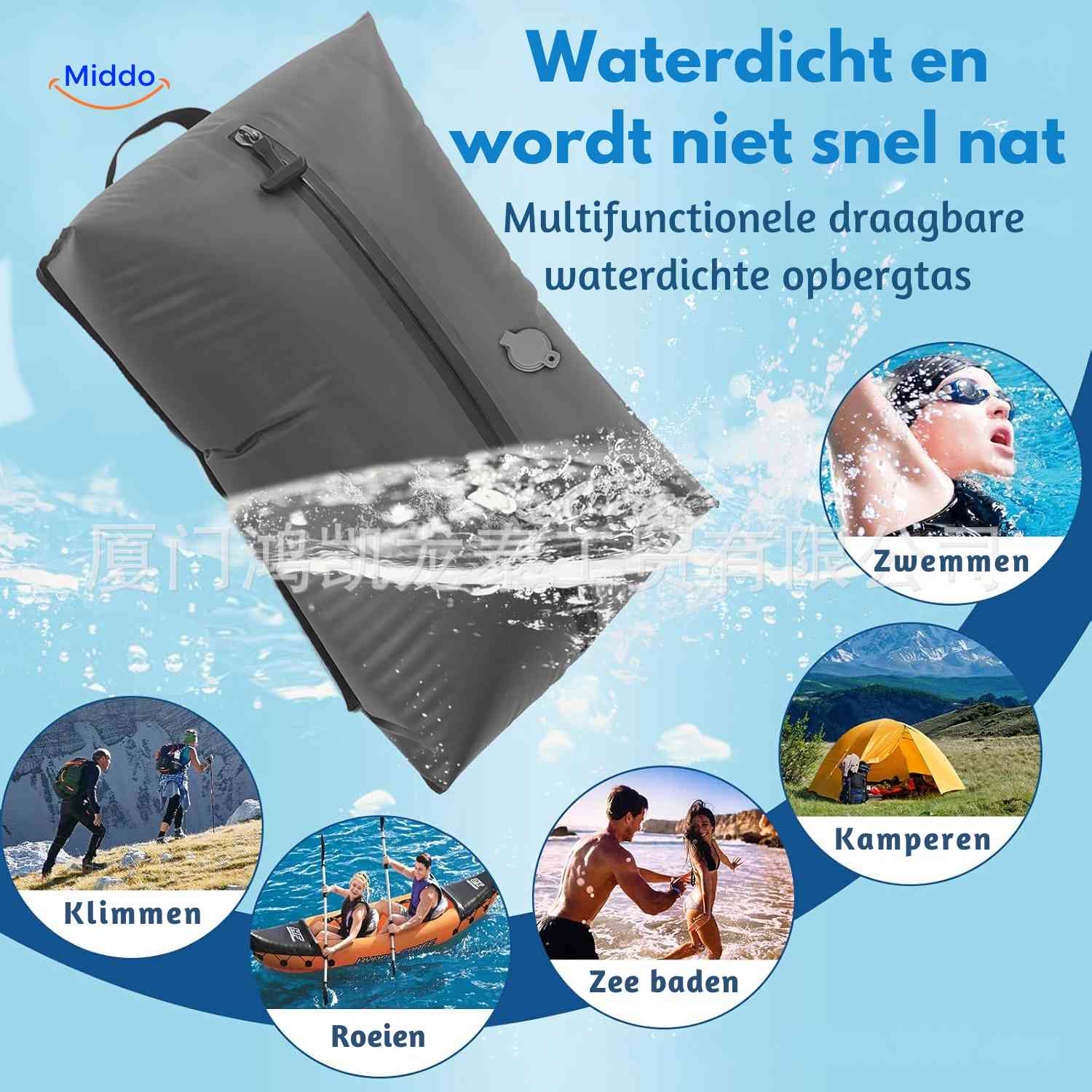 vacubag tas multifunktionale wasserdichte Aufbewahrungstasche für Reisen und Schwimmen www.middo.nl