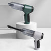 Zwei VacuümX PRO Handstaubsauger in Grün und Weiß im Display